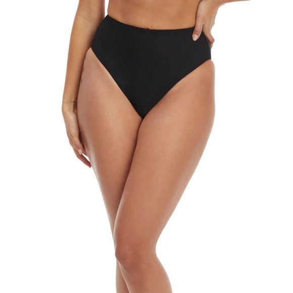 NWOT Good Waist Reversible Good Shine Bikini Bottoms-black and green - Picture 5 of 8